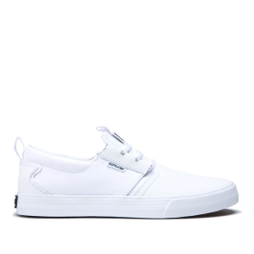 Supra FLOW Lave Sneakers Dame Hvite/Hvite | NO-43708